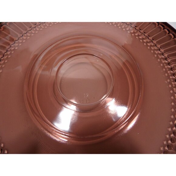 Purple Brown Glass Scalloped Decorative Serving Platter Cake Dessert Sandwiches - Picture 10 of 10